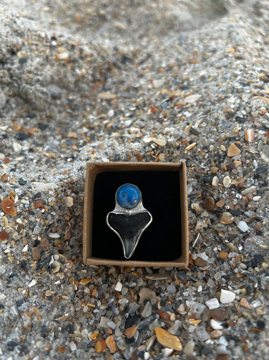 Ocean's Edge Ring with Denim Lapis Stone